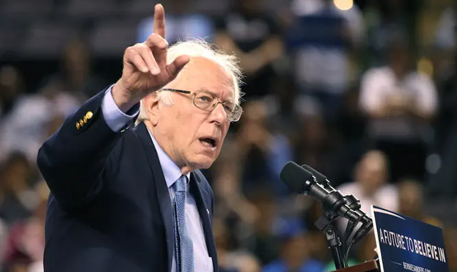 Bernie Sanders at a campaign event in Maryland